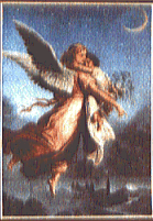 Angel carrying a child